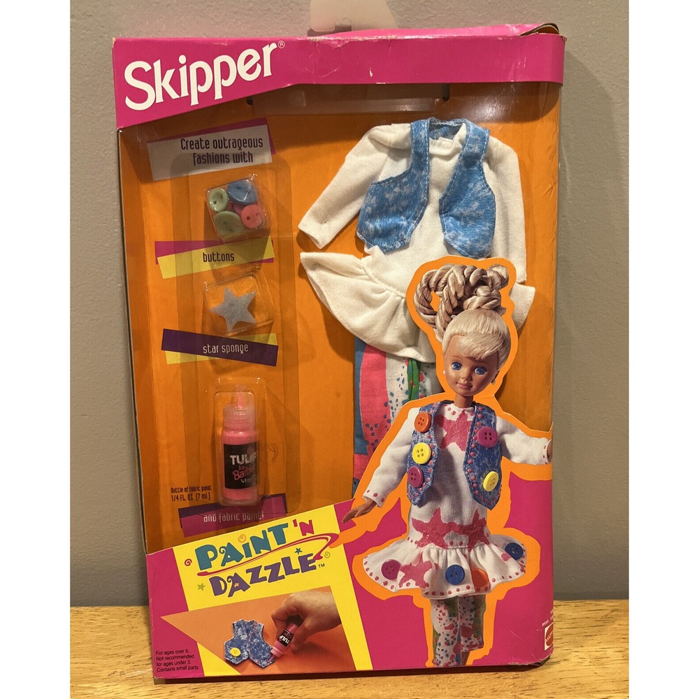 1993 Skipper "Paint 'N‎ Dazzle" Fashion #10079 Mattel Create Outrageous Fashions